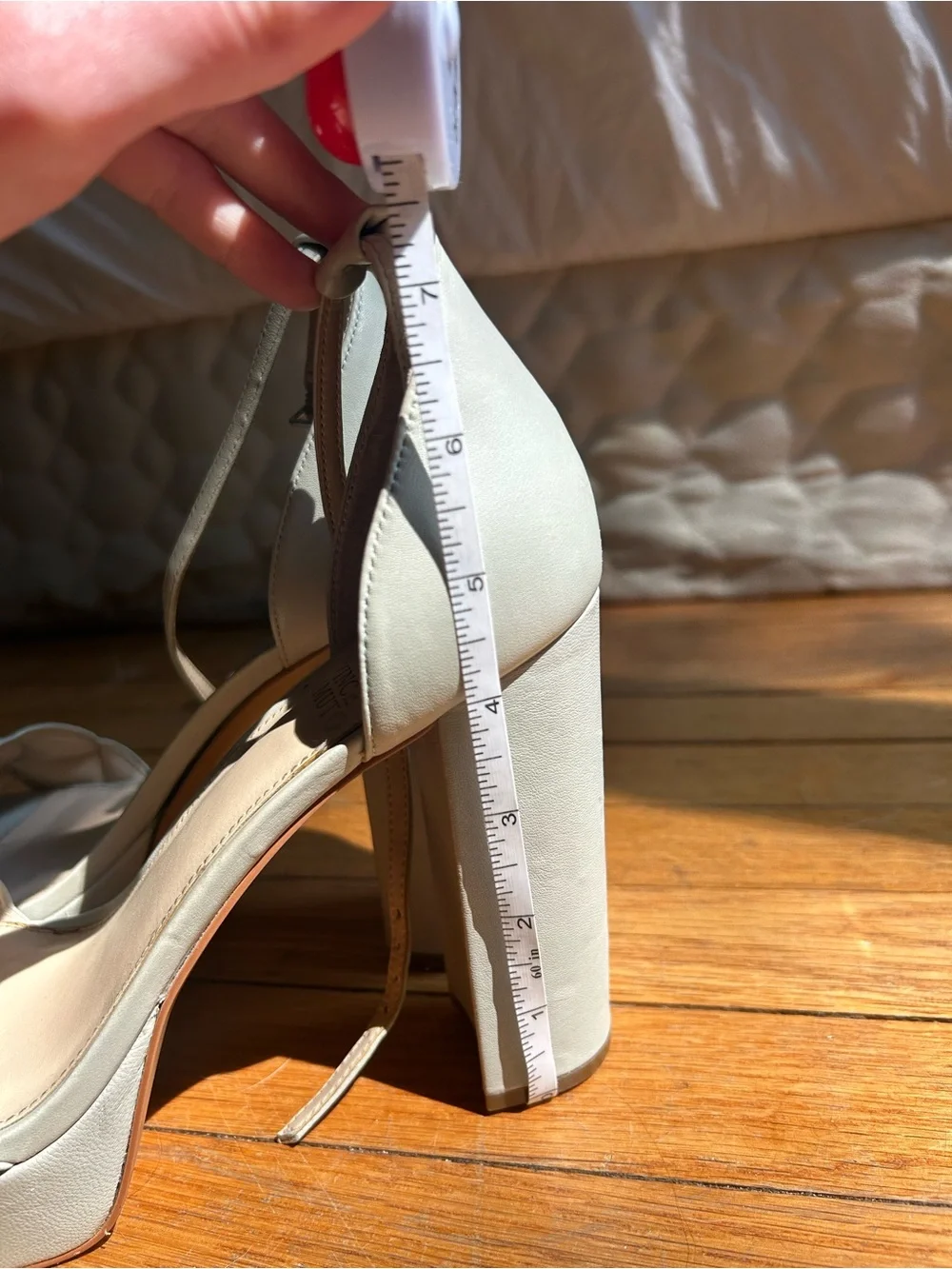 Vince Camuto Quilted Platform Ankle-Strap Heels - Very Light Green